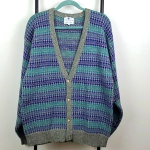 English Sports Shop Bermuda Shetland wool cardigan men size L